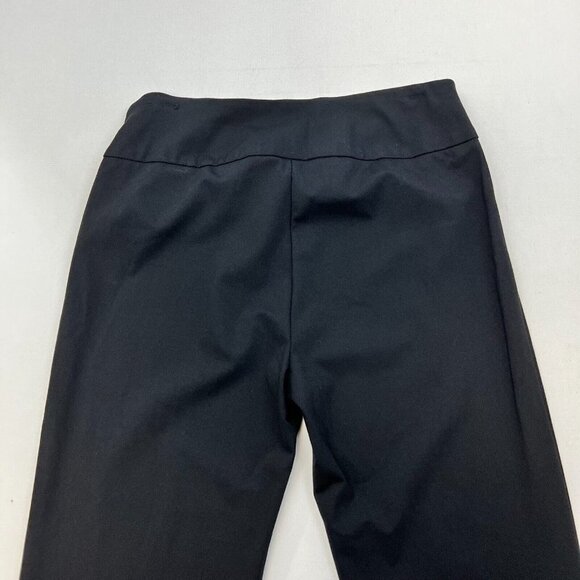 Slim Sation Womens Black Elastic Waist Straight Leg Pull On Ankle Pants Size 6 - Picture 6 of 8